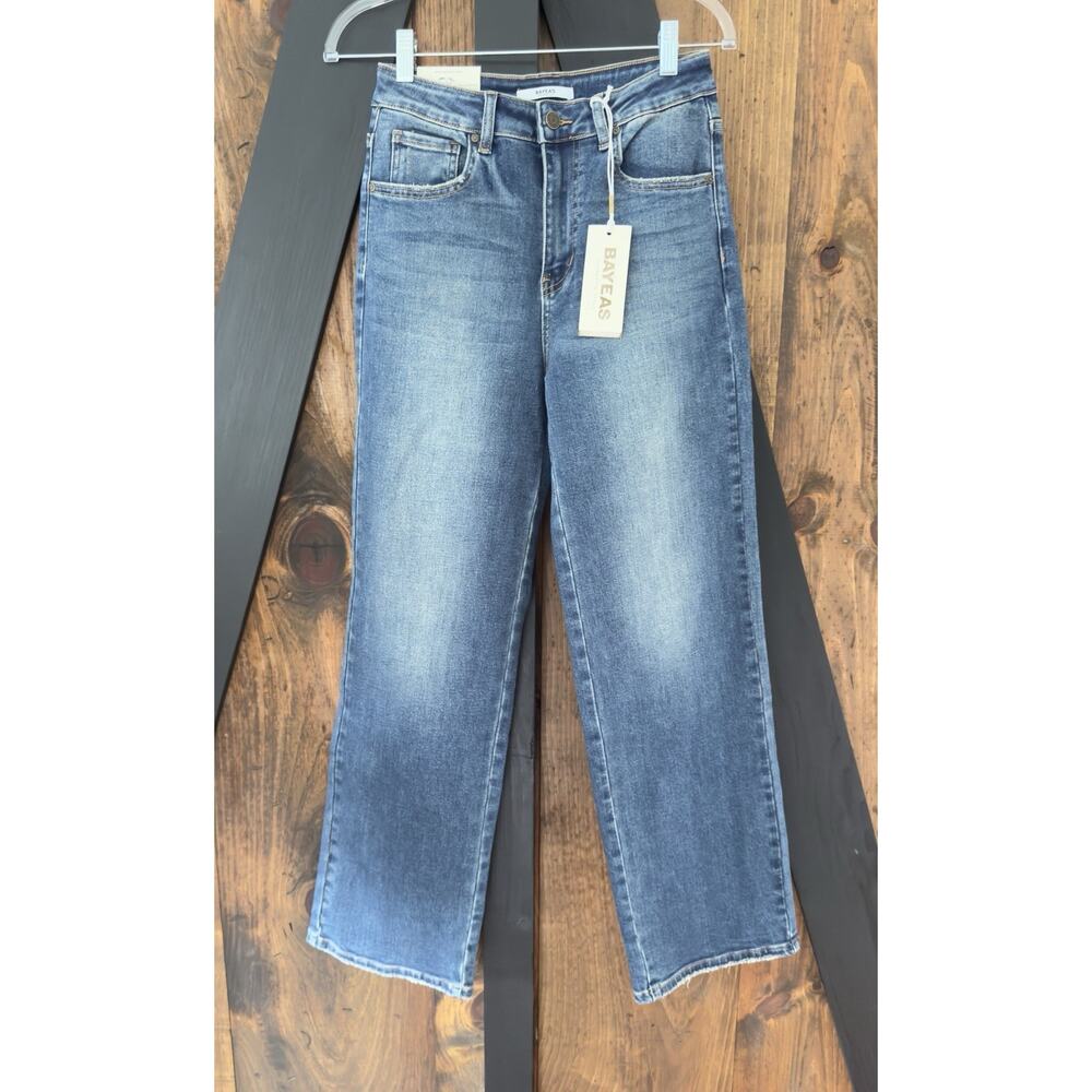 Bayeas NWT High Rise Vintage Straight Denim Jeans Nordstrom 27 x 30 - Picture 3 of 11